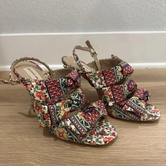 Antonio Melani Shoes - Antonio Melani Vilada Triple Bow Floral Heels Womens Size 9.5 Multicolor Summer